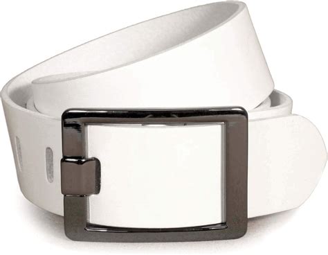 Men's 100% Genuine Leather White Belt 28,30,32,34,36,38,40,42" Long XL ...
