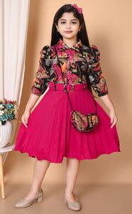 LUCKY FASHION WORLD Indi Girls Calf Length Festive/Wedding Dress Price ...