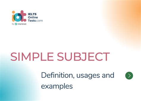 Simple subject | IELTS Online Tests