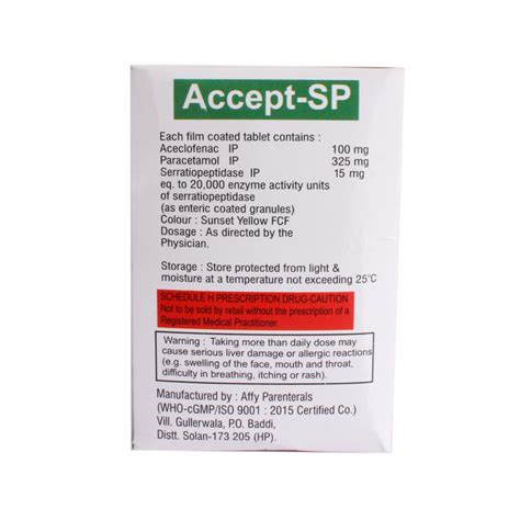 Accept-SP Tablet 10's Price, Uses, Side Effects, Composition - Apollo ...