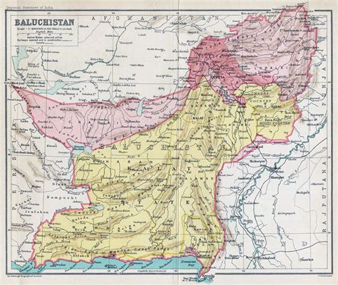 Map of Balochistan Region 1900s