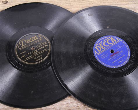 Vintage RARE VINYL 45 rpm RECORDS in Sleeves of Decca Record | Etsy