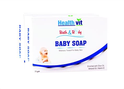 Buy Healthvit Bath and Body Baby Soap (Olive, Vitamin E and Almond Oil ...