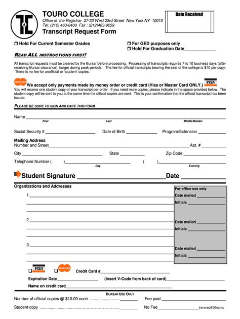 Image result for Printable College Transcript Form