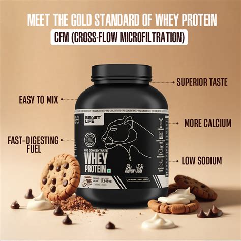 Pro Concentrate Whey Protein Cookies & Cream 1848g – Beastlife