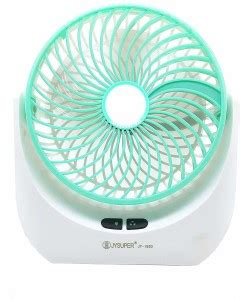 BRANDSHOPPY Powerful Rechargeable High Speed Table Fan with LED Light ...