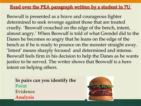 Year 7 - Beowulf - How to PEE | PPT