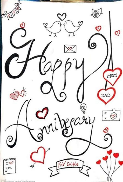 draw a anniversary drawin for parents - Brainly.in