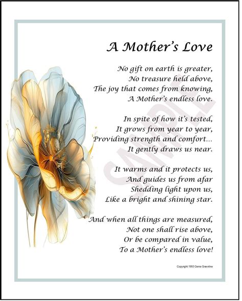 Best Mother's Day Poem, DIGITAL DOWNLOAD, Best Mother's Day Print, Mom ...