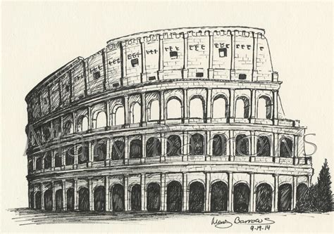 Colosseum Drawing at GetDrawings | Free download