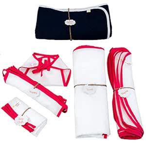 JnB Jacha & Bacha Jumbo Gift Set for Newborns - Set of 6 Nappies, 6 ...