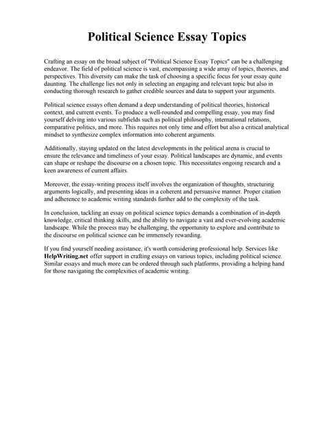 Political Science Essay Examples 的图像结果