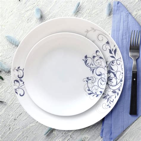 home Arias Moon Winter Forest Dinner Set - 33 Pieces Microwave and ...