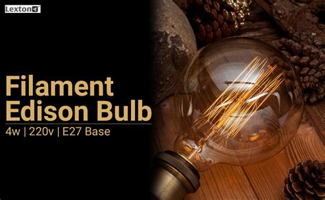 Lexton E27 Base Vintage Filament Edison Incandescent Bulb for Home ...