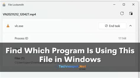 How to Find What Program Has File Open 的图像结果