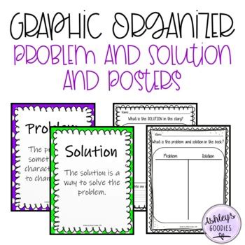 Problem and Solution Graphic Organizer by Ashley's Goodies | TpT