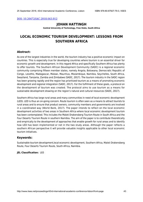 Local Economic Development Tourism 的图像结果
