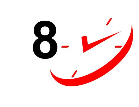 8 Hour Sign and Clock 14179341 PNG