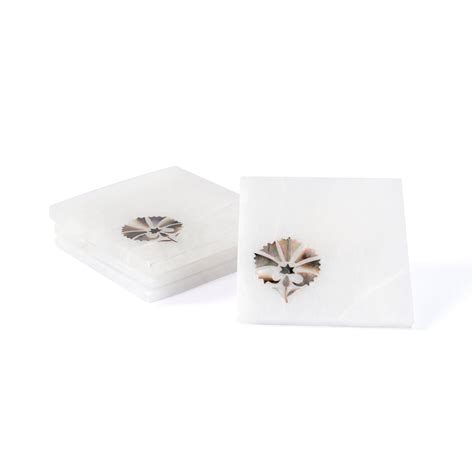 Iridescent Flora Marble Coasters – Samskara Home