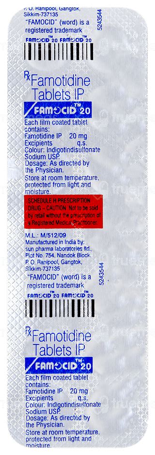 Famocid 20 MG | Order Famocid 20 MG Tablet Online at Truemeds