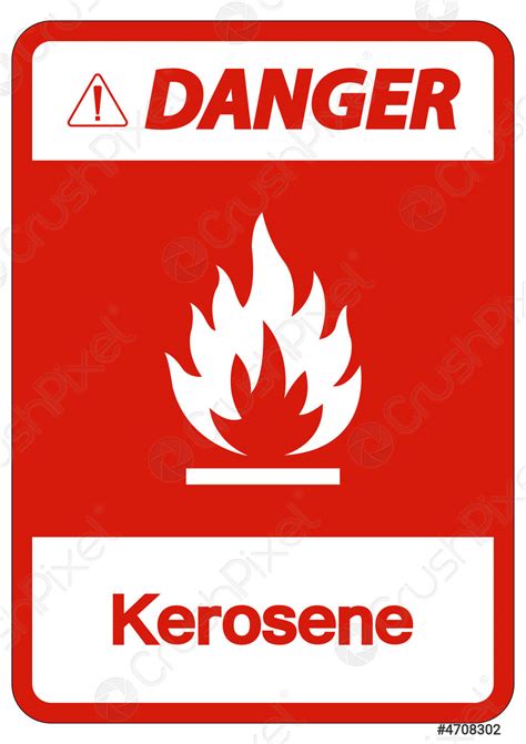 Danger Kerosene Symbol Sign On White Background - stock vector 4708302 | Crushpixel