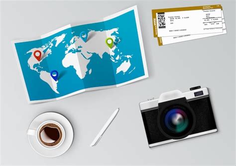 Realistische Weltkarte mit Tag-Pins darauf | Premium Vektor