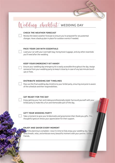 Image result for Full Wedding Checklist