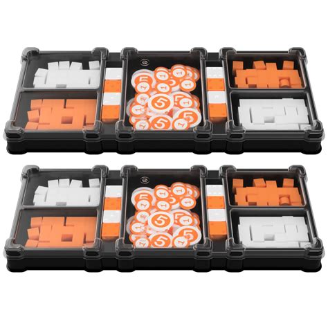 Buy UniqTraySystem 2-Pack Organizer 7-Cell Box for Board Game Pieces ...