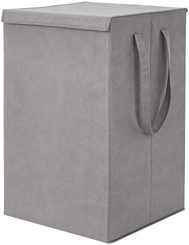 Amazon Brand - Solimo Fabric Foldable Laundry Organiser, Grey : Amazon ...