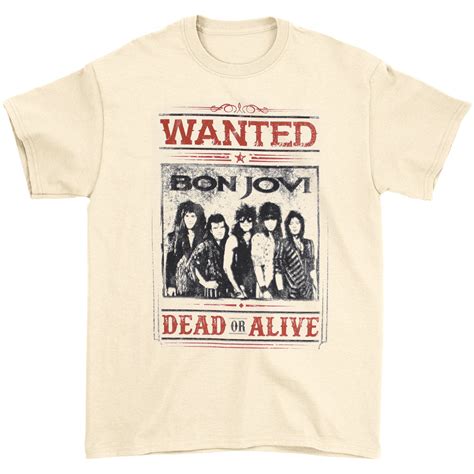 Bon Jovi Wanted Dead Or Alive T-shirt 452423 | Rockabilia Merch Store