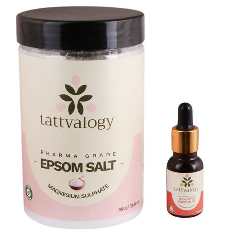 Tattvalogy Epsome Salt With Eucalyptus Essential Oil | Enriched With ...