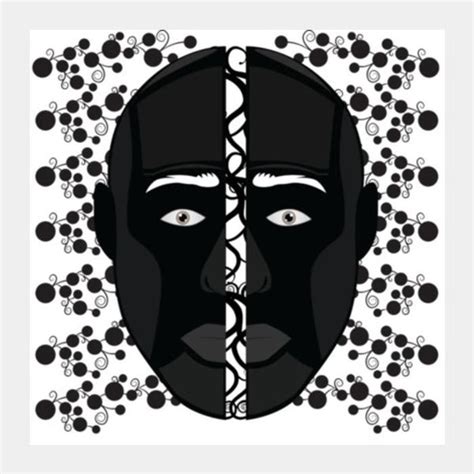 Black FAce Square Print Square Art Prints PosterGully Specials