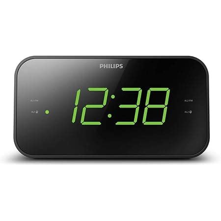 PHILIPS Digital Alarm Clock Radio for Bedroom with FM Radio, LED ...
