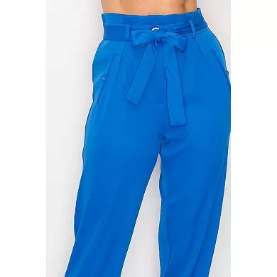 High-rise Belted Paperbag Pants