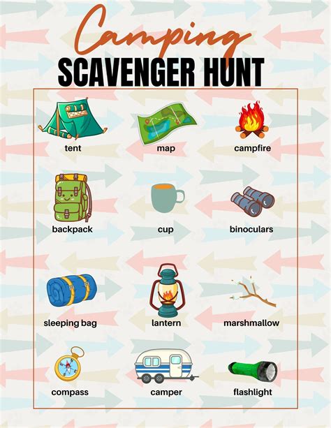 Camping Scavenger Hunt