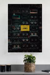 Black Old Tape Recorder Cassette Poster | Music Posters – The Poster Valley