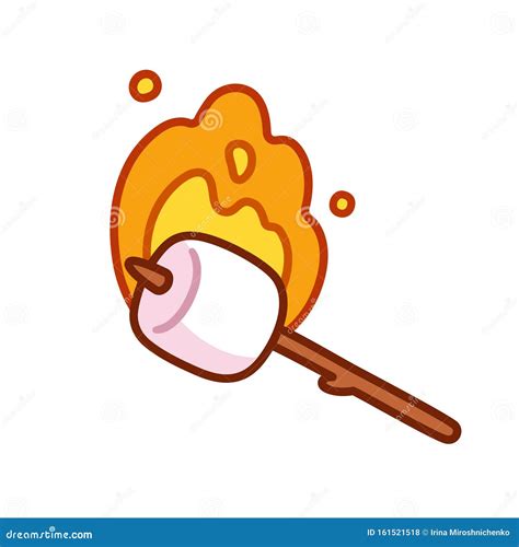 Marshmallow Stick Illustration Stock Illustrations – 1,696 Marshmallow ...
