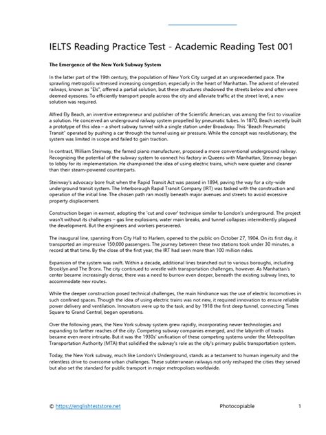 IELTS Reading Practice Test PDF 的图像结果