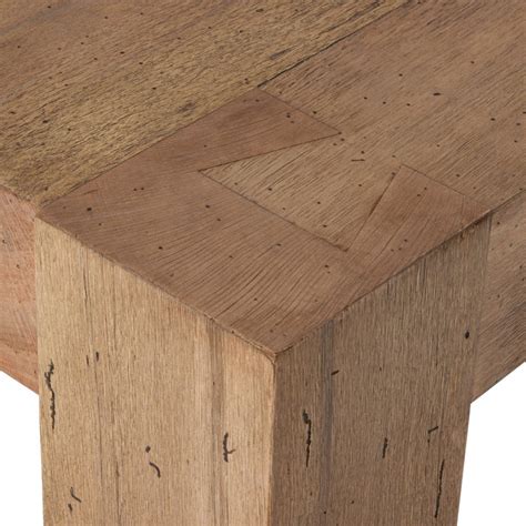 Four Hands Abaso Small Square Coffee Table - Rustic Wormwood Oak ...