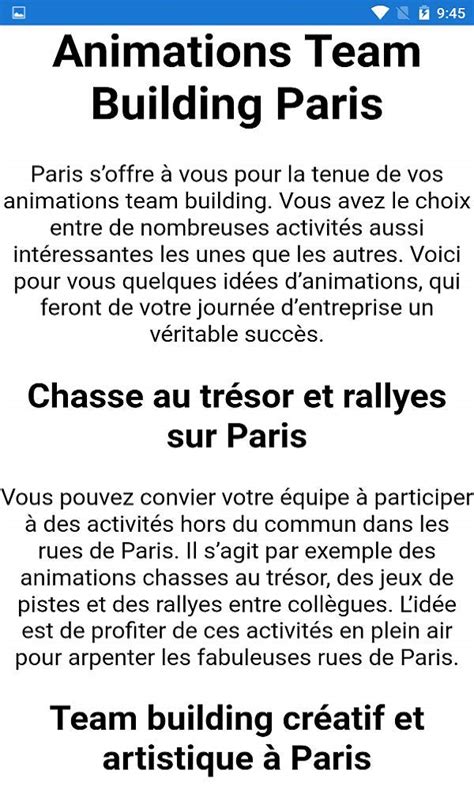 Animations Team Building Paris - App on Amazon Appstore
