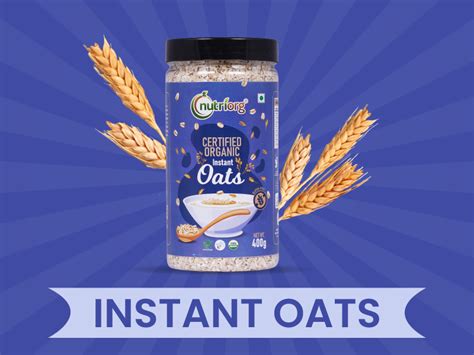 Nutriorg 100% Organic Rolled Oats 400gm | Gluten Free | High protein ...