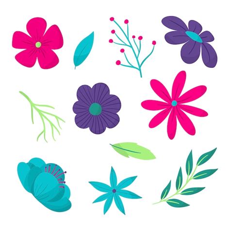 Hand drawn spring flower collection | Free Vector