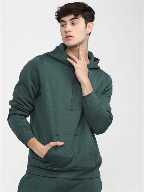 Buy HIGHLANDER Men Green Hooded Sweatshirt - Sweatshirts for Men ...