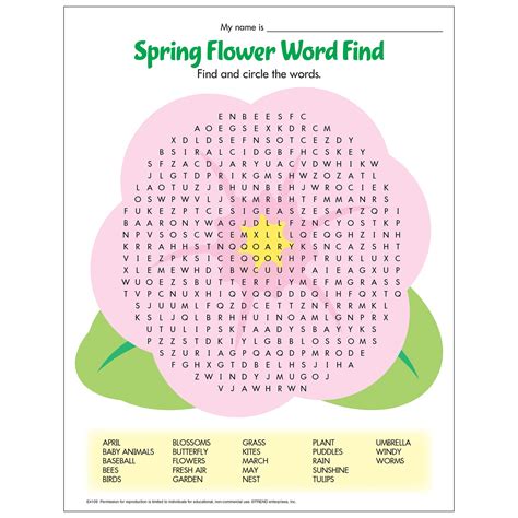 Image result for Spring Word Search Printable