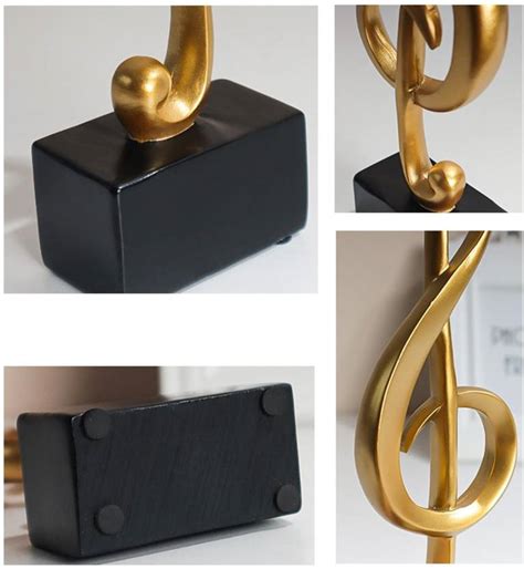 BNF Music Note Shape Statue Ornament Figurine Sculpture Photo Props ...