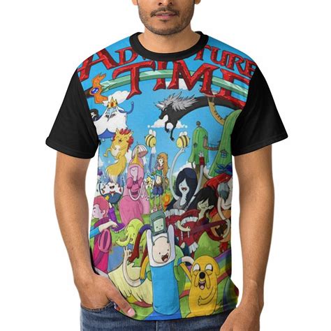 Adventure Time Shirts Men's Short Sleeve Printed T-Shirt Graphic ...