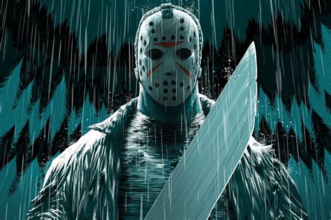 1080P, Jason Voorhees, comic art, Friday the 13th, horror, mask ...