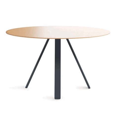 Round Metal and MDF Dining Room Table Made in Italy