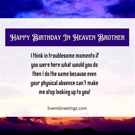 30 Touching Happy Birthday In Heaven Brother Wishes