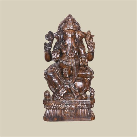 Buy Lord Ganesha Wooden Statues & Idols Online